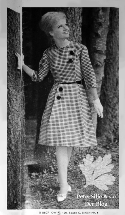 neuer-schnitt 1962-november Zweiteiliges Kleid nähen 60er